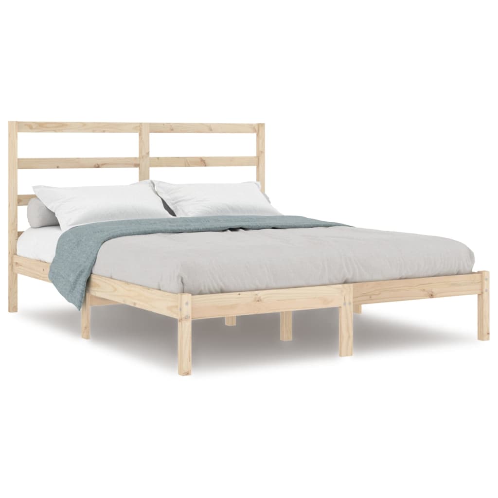 Cadre de lit sans matelas 160x200 cm bois massif de pin