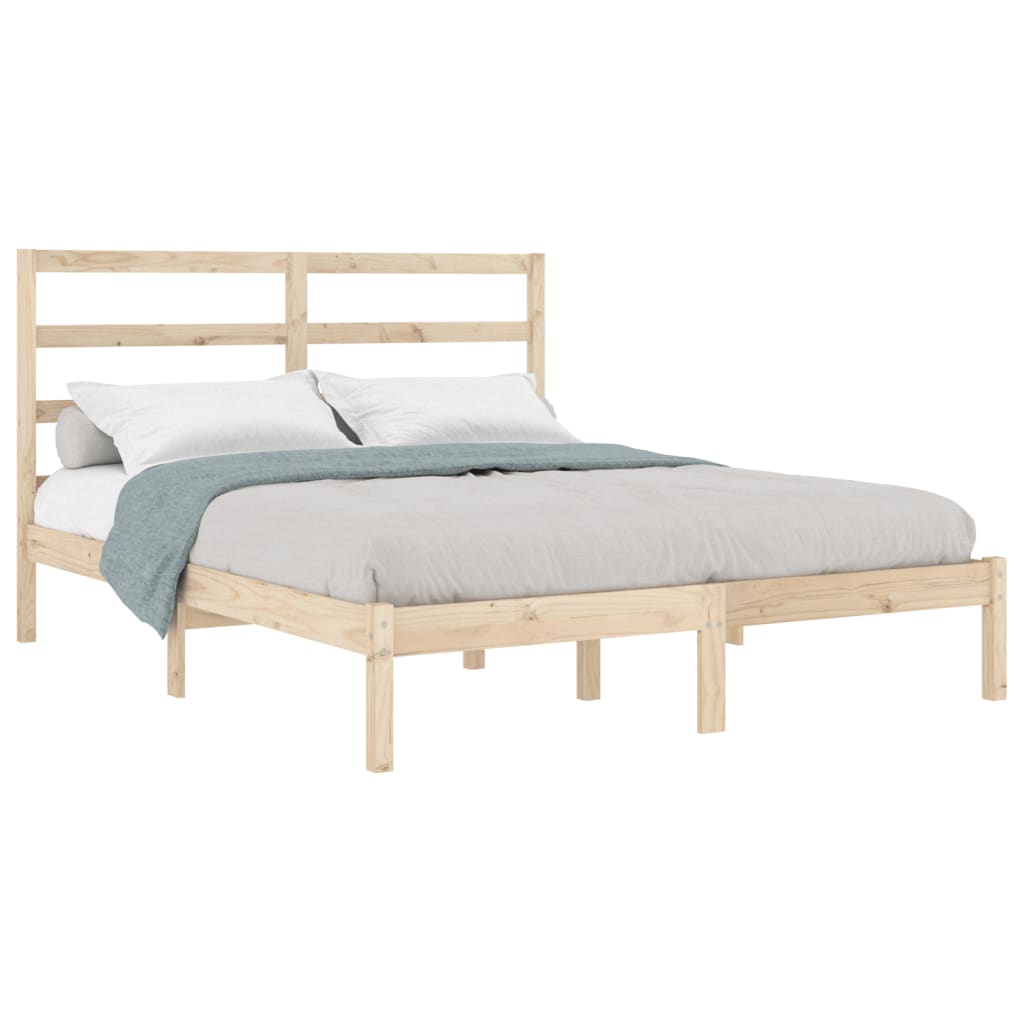 Cadre de lit sans matelas 160x200 cm bois massif de pin