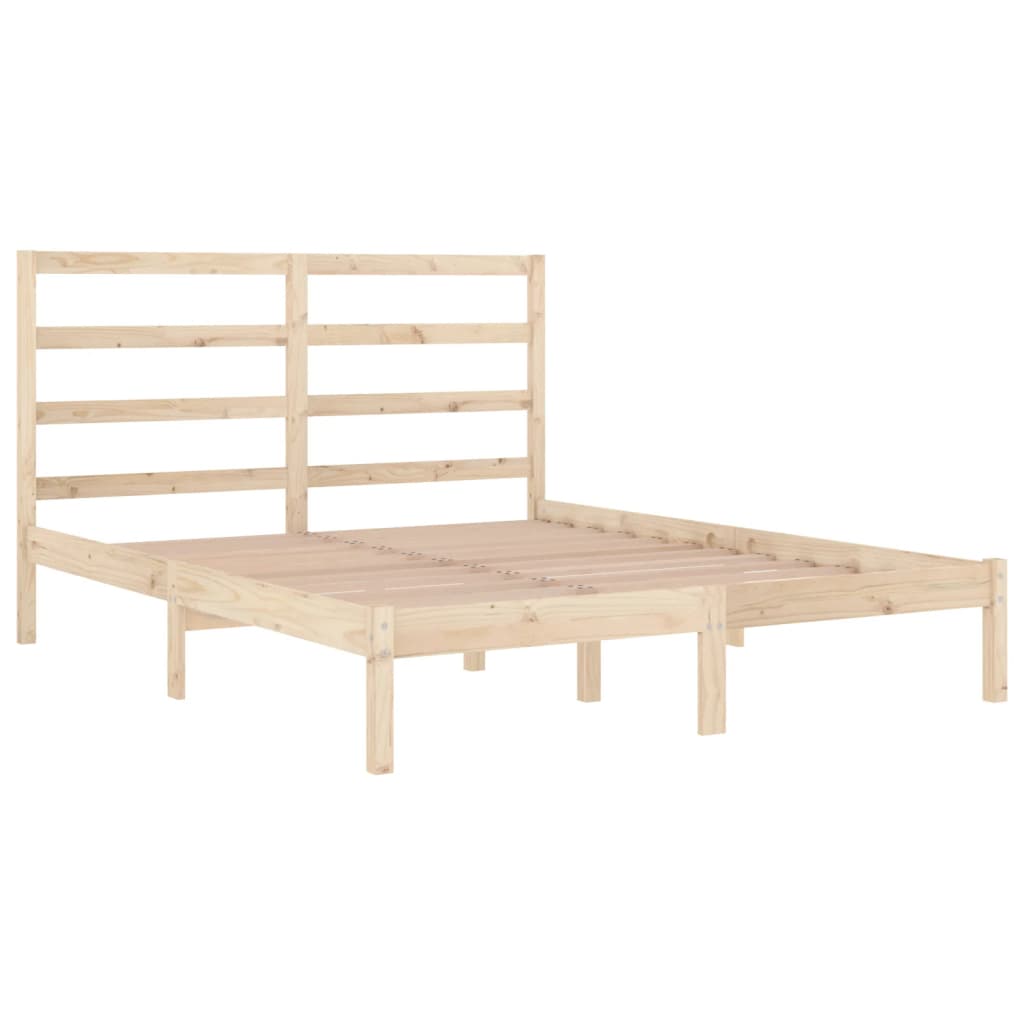 Cadre de lit sans matelas 160x200 cm bois massif de pin