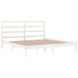 Cadre de lit sans matelas blanc 180x200 cm bois massif