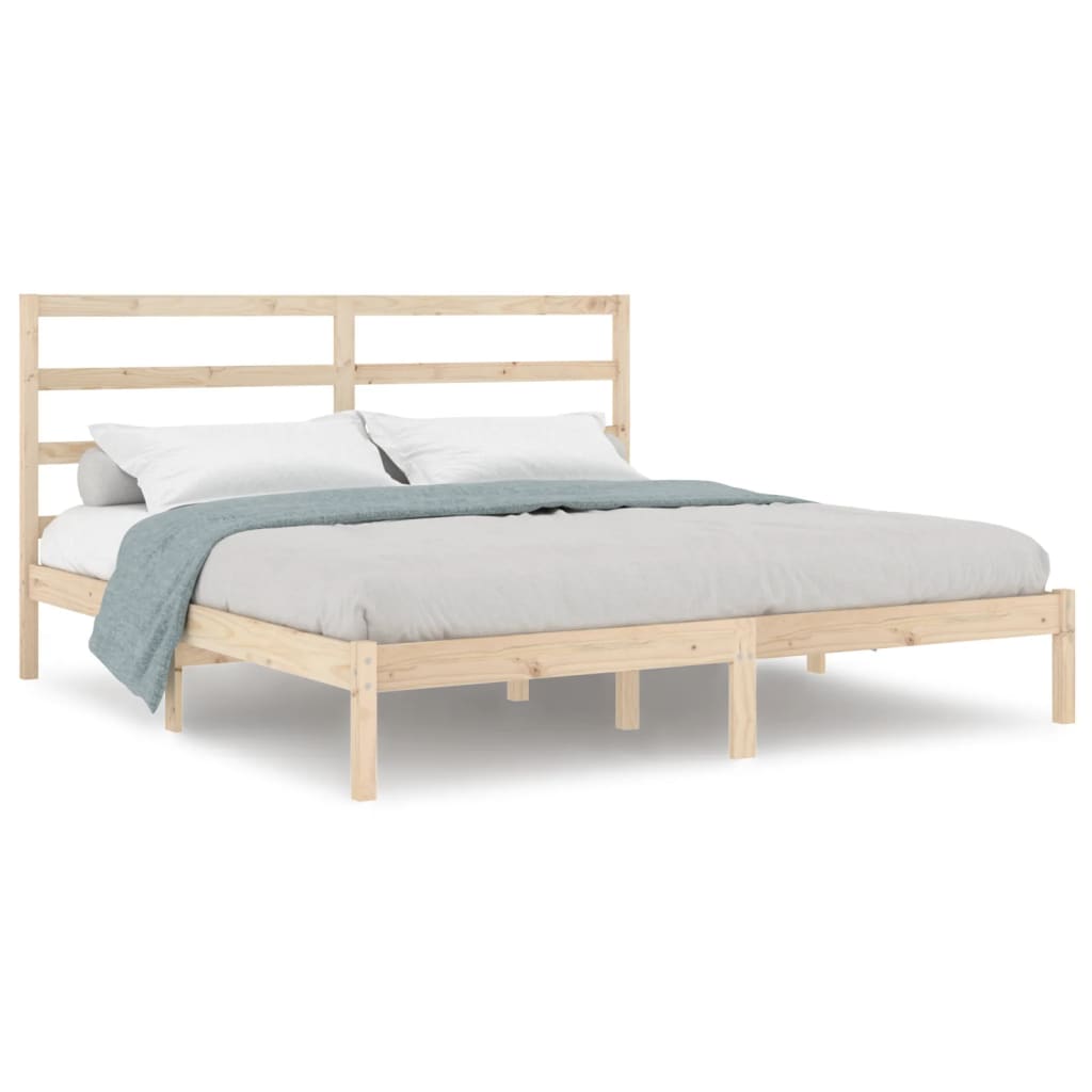 Cadre de lit sans matelas 200x200 cm bois massif de pin