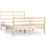 Cadre de lit sans matelas bois massif de pin 135x190 cm