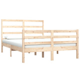 Cadre de lit sans matelas bois massif de pin 135x190 cm