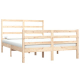 Cadre de lit sans matelas bois de pin massif 140x190 cm