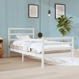 Cadre de lit sans matelas blanc bois de pin massif 90x200 cm