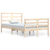 Cadre de lit sans matelas bois de pin massif 120x200 cm