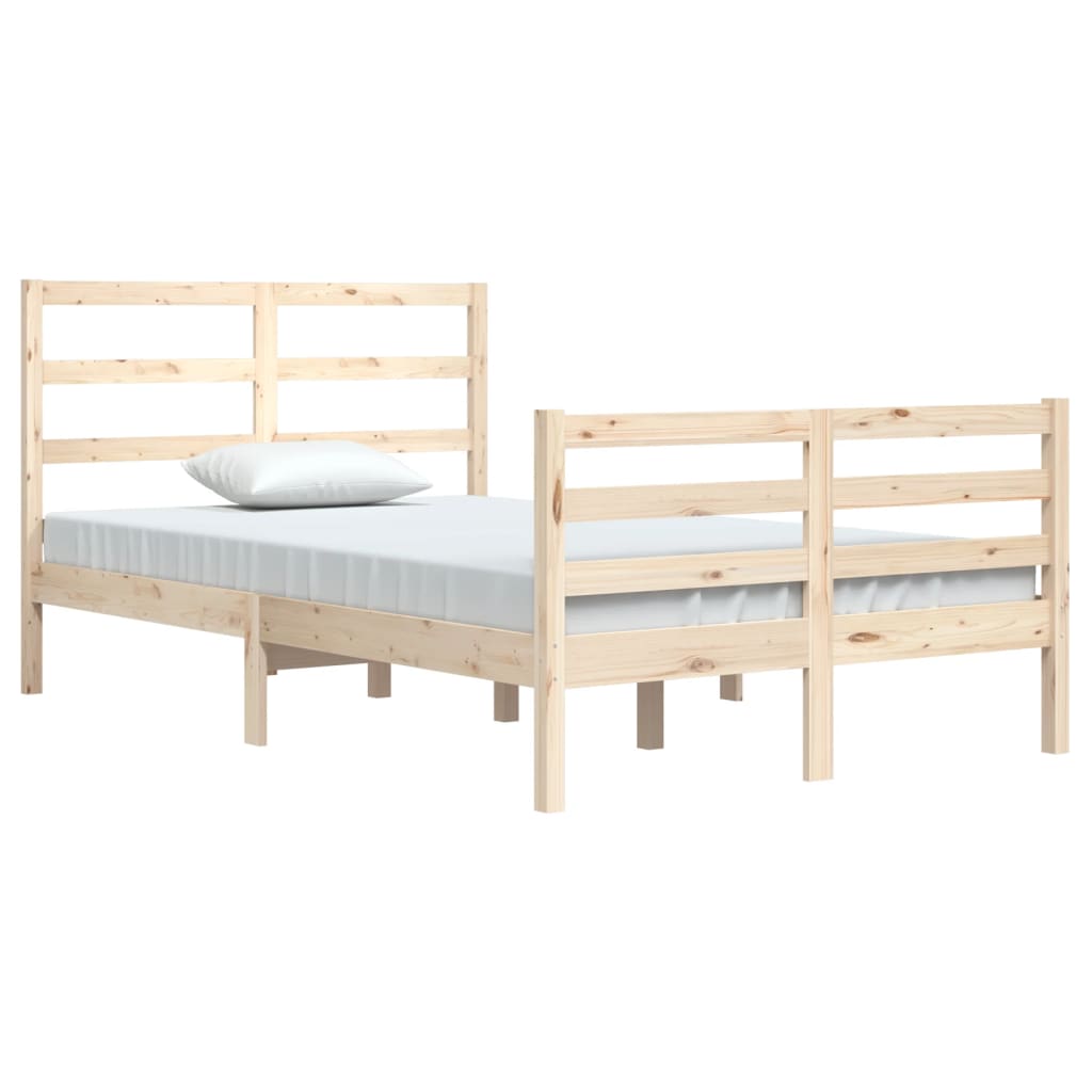 Cadre de lit sans matelas bois de pin massif 120x200 cm