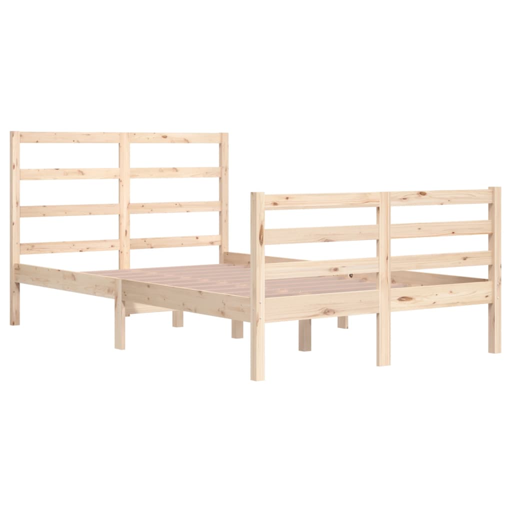 Cadre de lit sans matelas bois de pin massif 120x200 cm