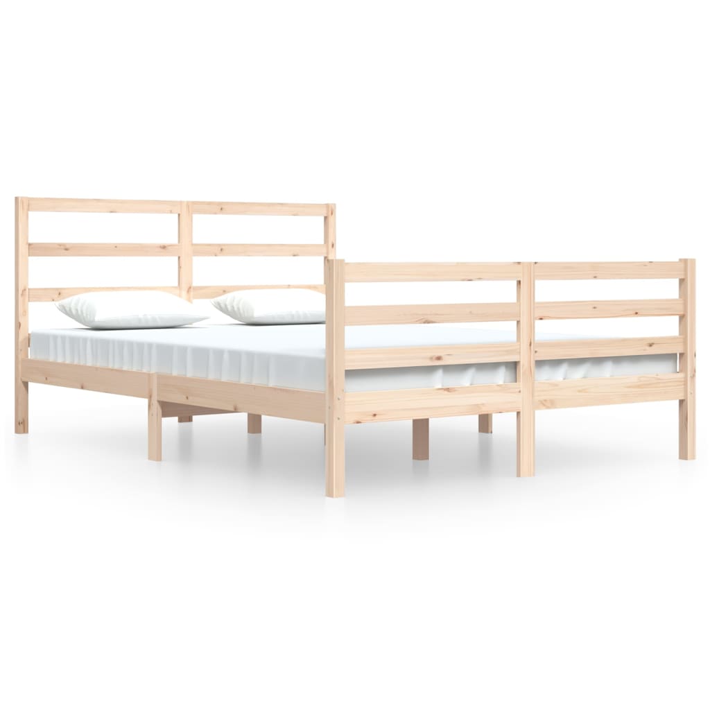 Cadre de lit sans matelas bois massif de pin 160x200 cm