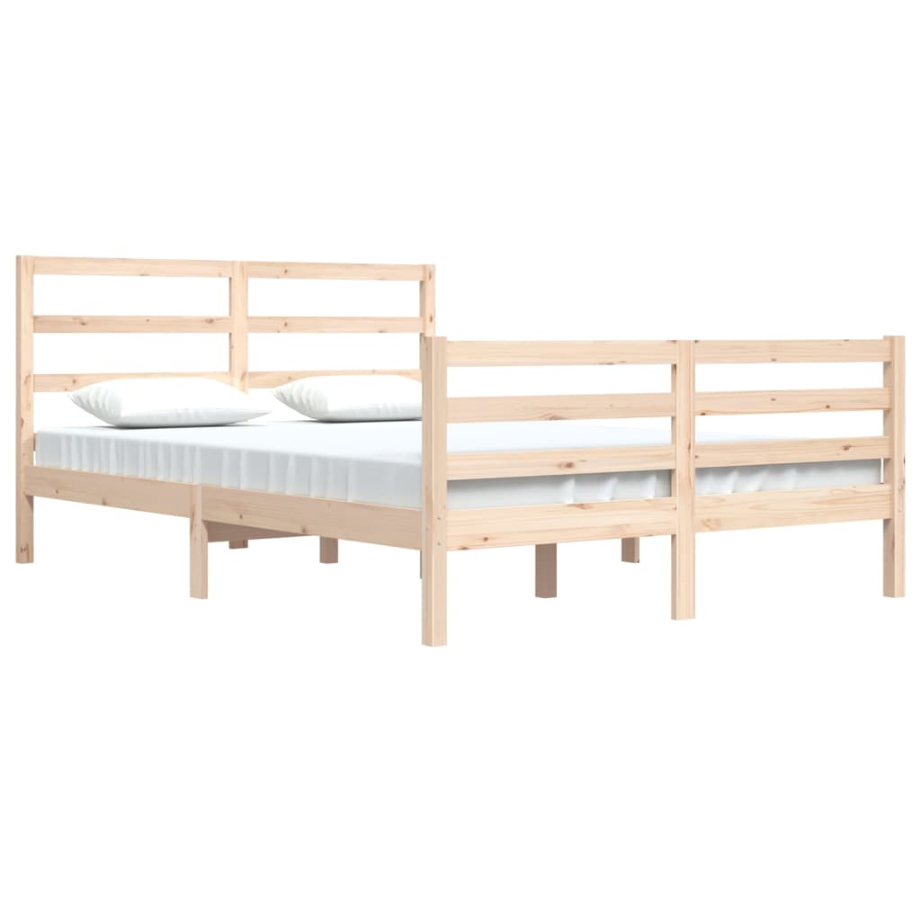 Cadre de lit sans matelas bois massif de pin 160x200 cm