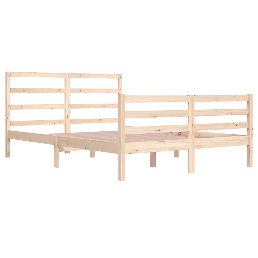 Cadre de lit sans matelas bois massif de pin 160x200 cm