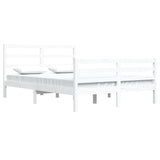 Cadre de lit sans matelas blanc bois de pin massif 160x200 cm