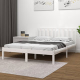 Cadre de lit sans matelas blanc bois massif de pin 180x200 cm