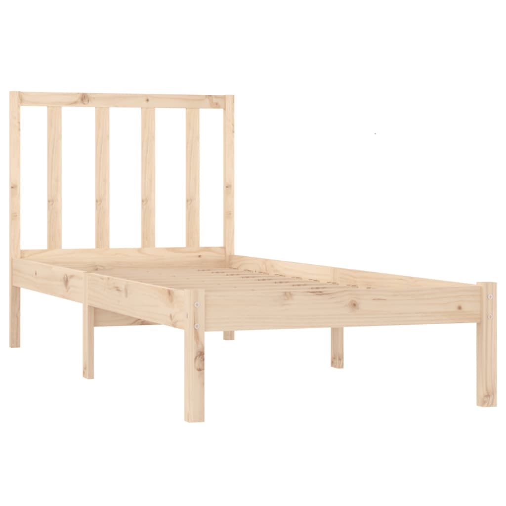 Cadre de lit sans matelas bois de pin massif 90x190 cm