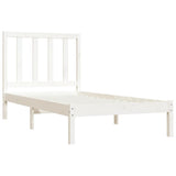 Cadre de lit sans matelas blanc bois de pin massif 100x200 cm