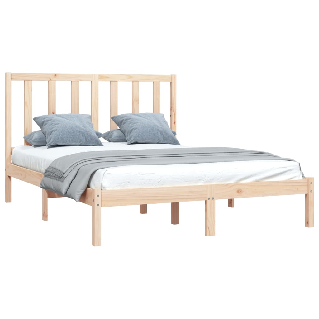 Cadre de lit sans matelas bois massif de pin 140x200 cm