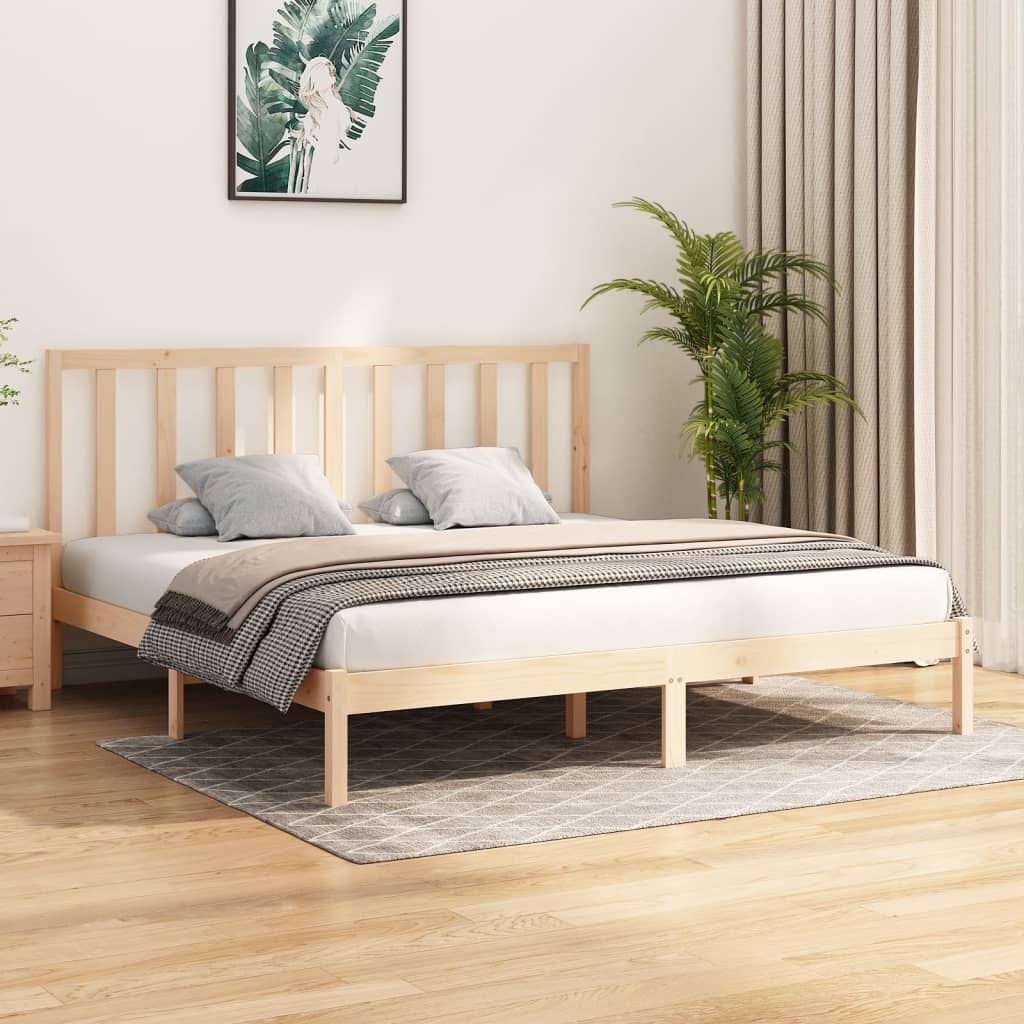 Cadre de lit sans matelas bois massif de pin 200x200 cm