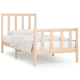 Cadre de lit sans matelas 90x190 cm bois massif