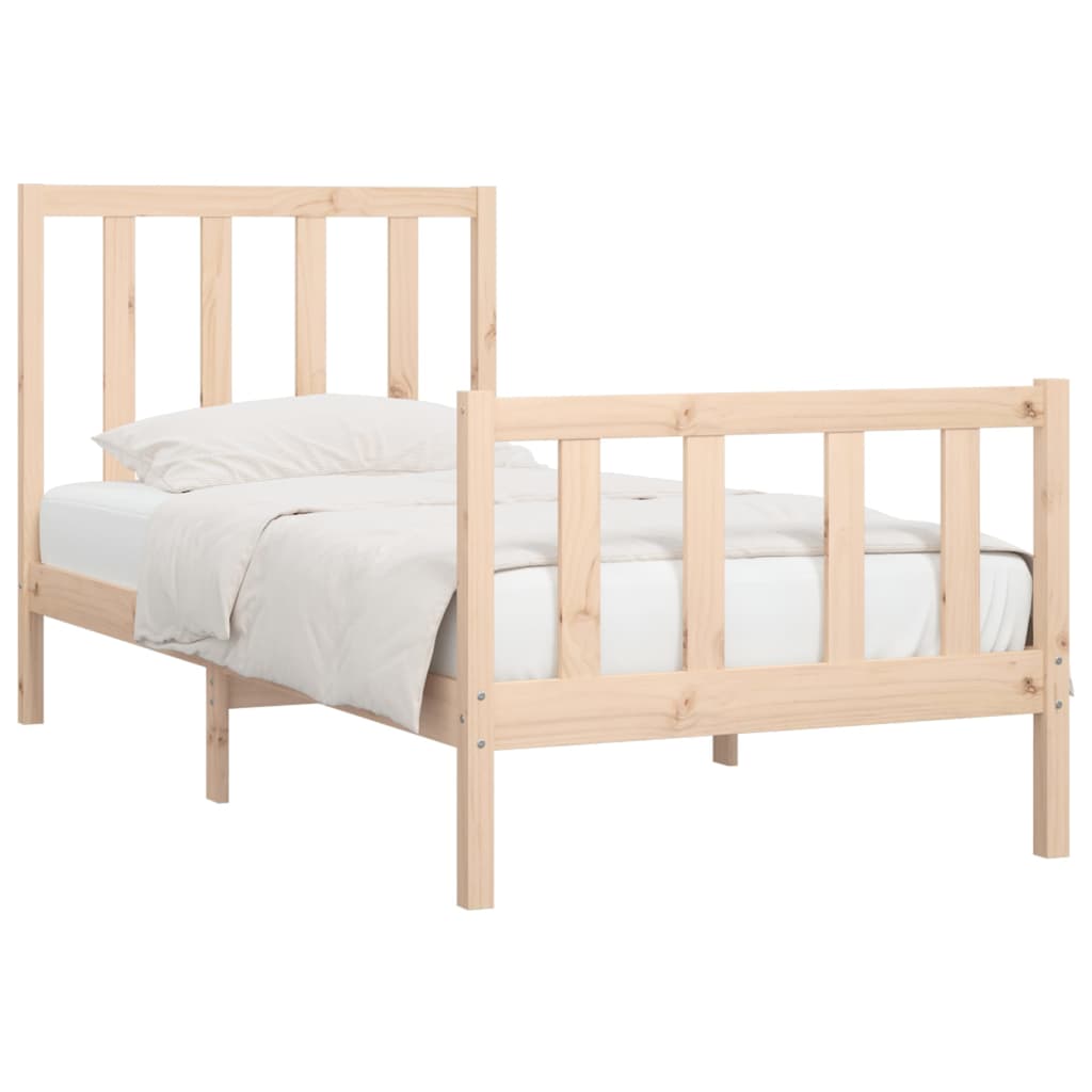 Cadre de lit sans matelas 90x190 cm bois massif