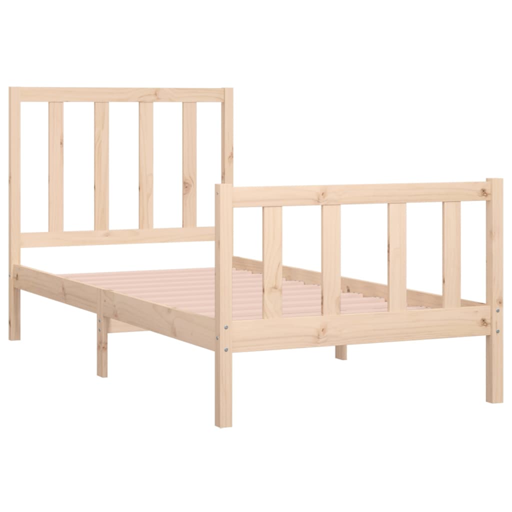 Cadre de lit sans matelas 90x190 cm bois massif