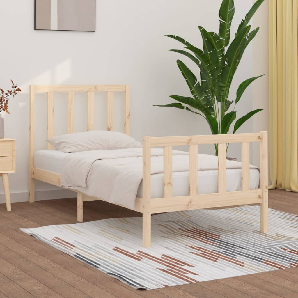 Cadre de lit sans matelas 90x190 cm bois massif