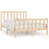 Cadre de lit sans matelas 120x190 cm bois massif