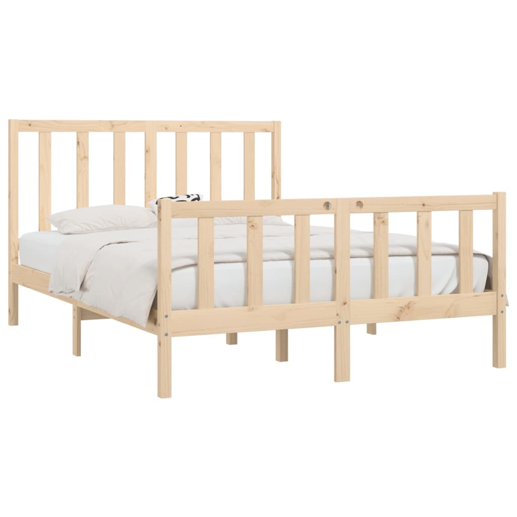 Cadre de lit sans matelas 120x190 cm bois massif