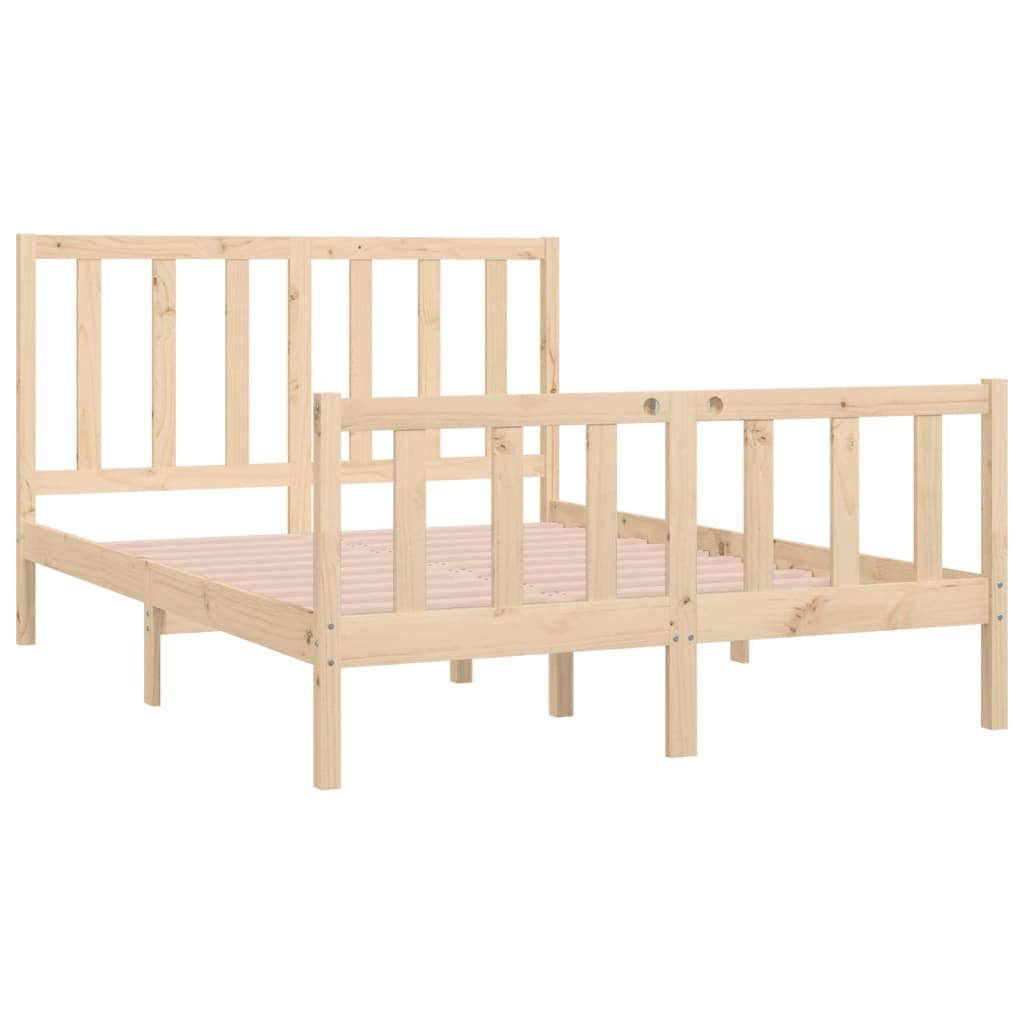 Cadre de lit sans matelas 120x190 cm bois massif