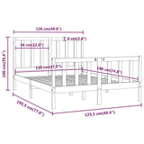 Cadre de lit sans matelas 120x190 cm bois massif