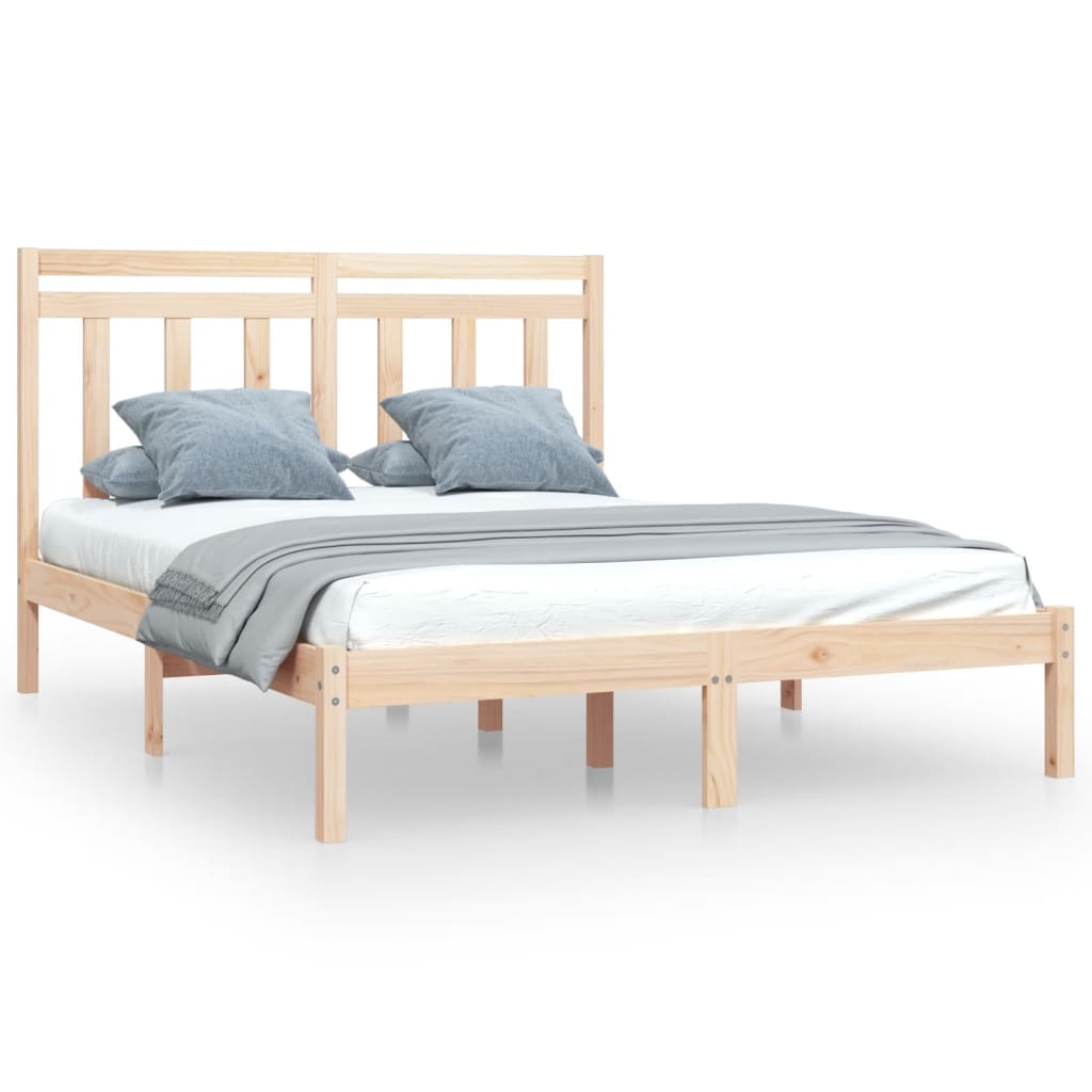 Cadre de lit sans matelas 120x190 cm bois massif