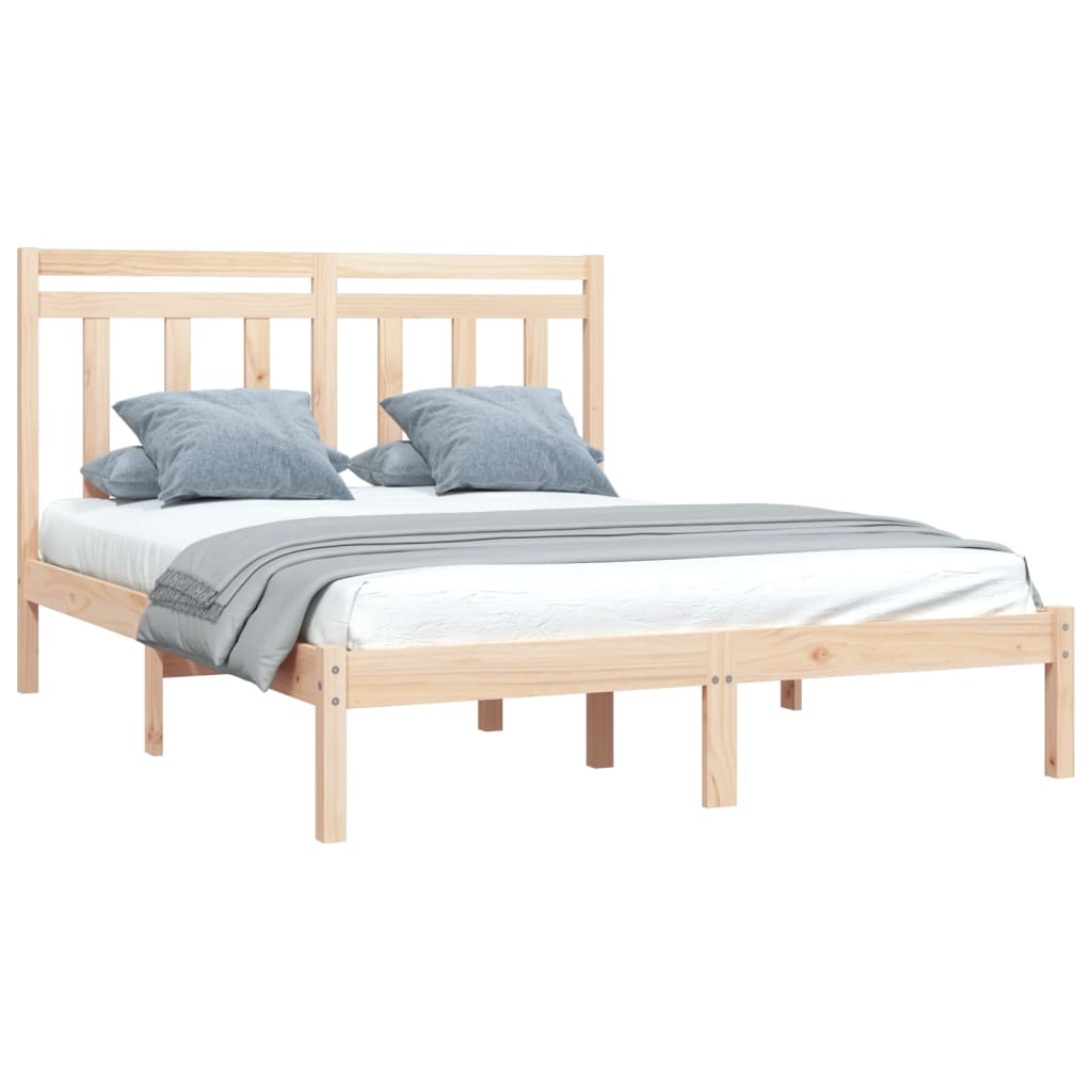 Cadre de lit sans matelas 120x190 cm bois massif