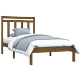 Cadre de lit sans matelas marron miel 100x200 cm bois massif