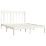 Cadre de lit sans matelas blanc 140x200 cm bois massif