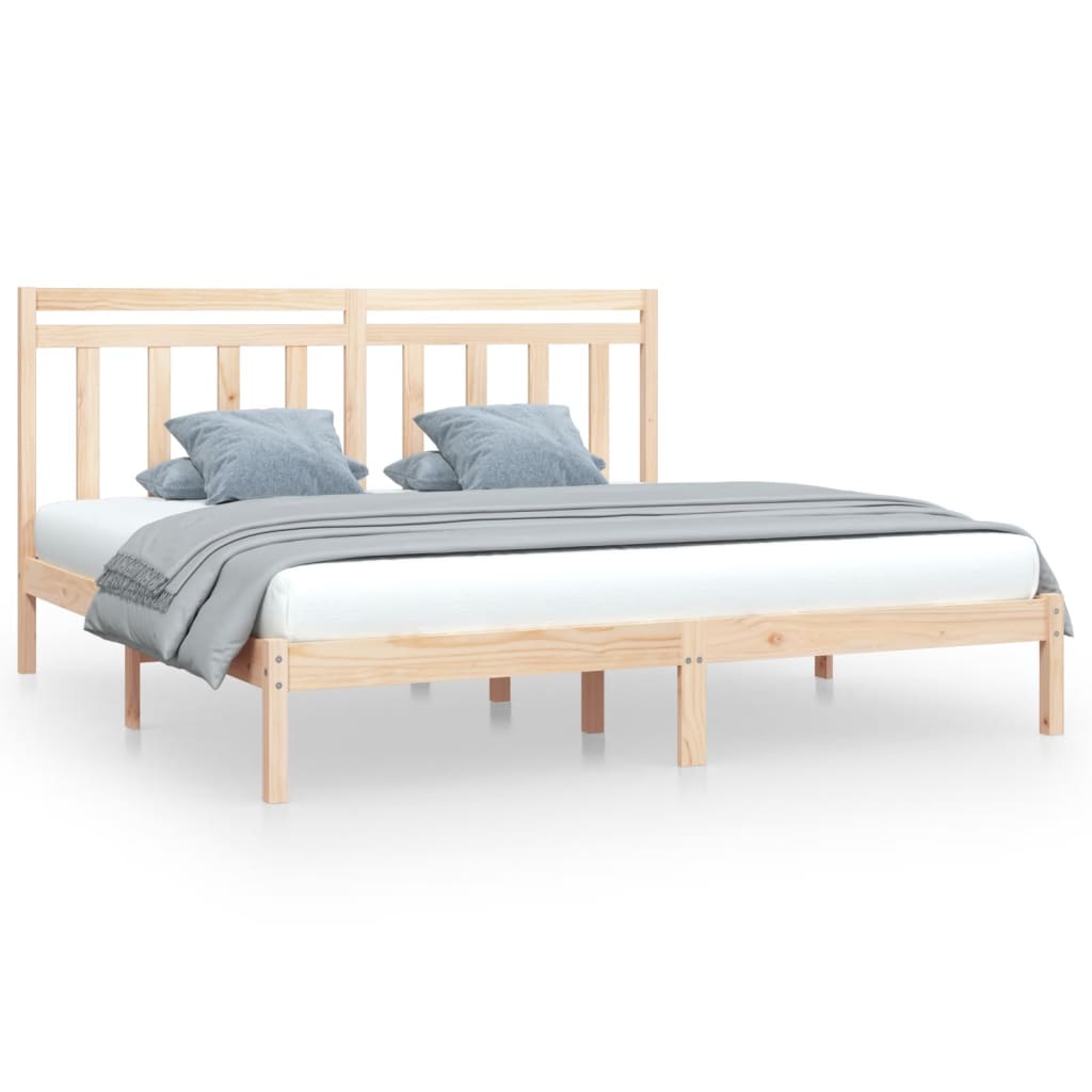 Cadre de lit sans matelas 200x200 cm bois massif