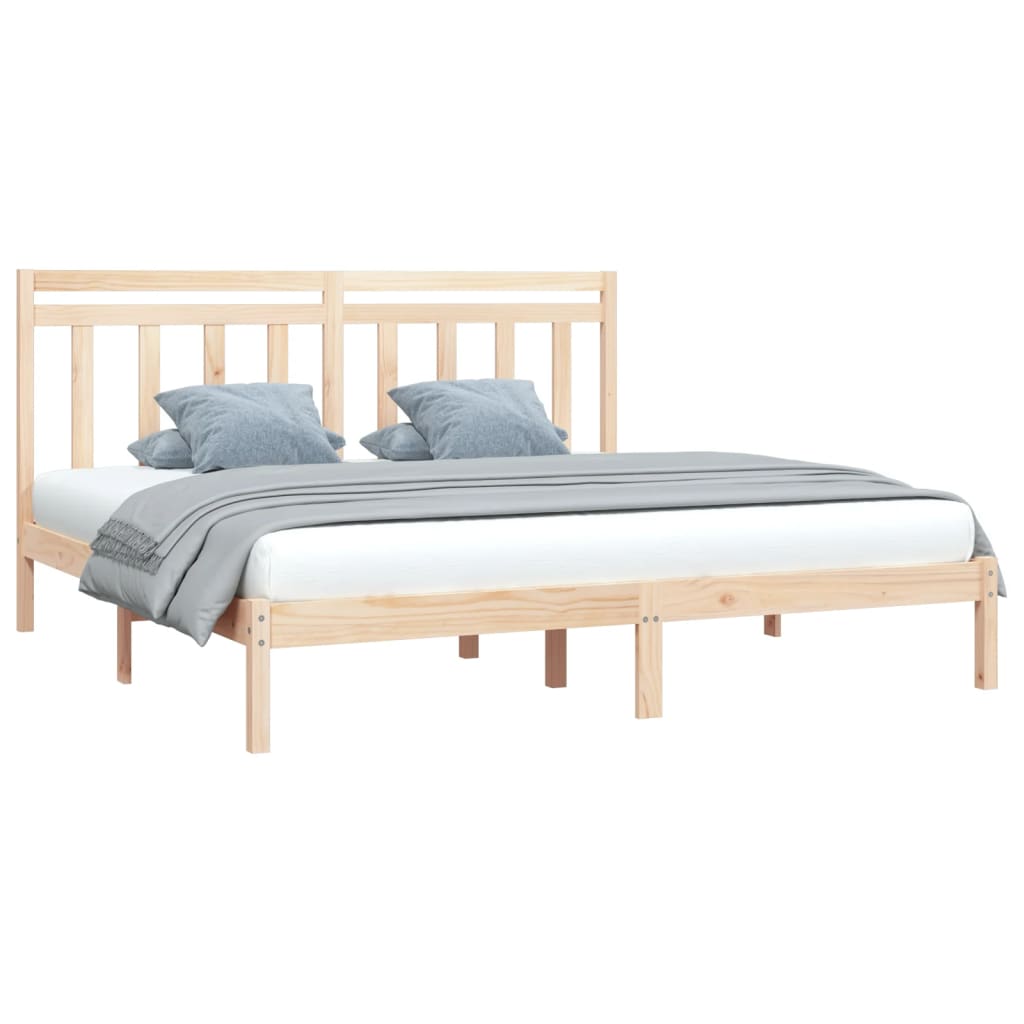 Cadre de lit sans matelas 200x200 cm bois massif