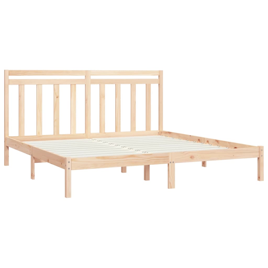 Cadre de lit sans matelas 200x200 cm bois massif