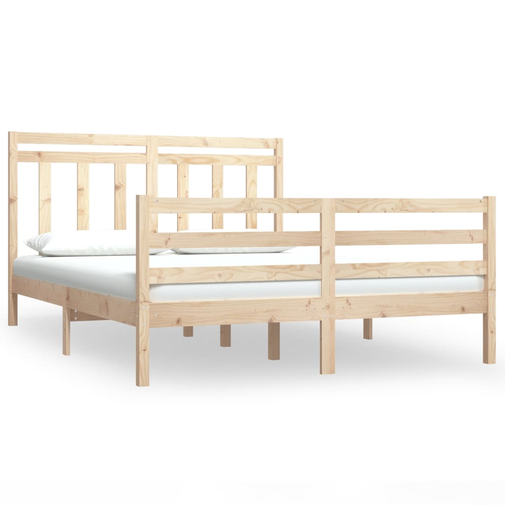 Cadre de lit sans matelas 120x190 cm bois massif