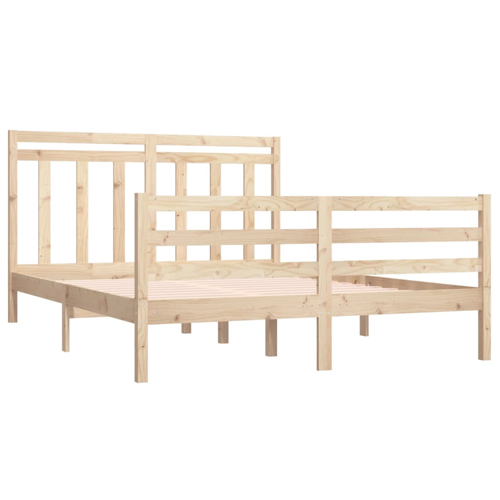 Cadre de lit sans matelas 120x190 cm bois massif