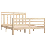 Cadre de lit sans matelas 120x190 cm bois massif