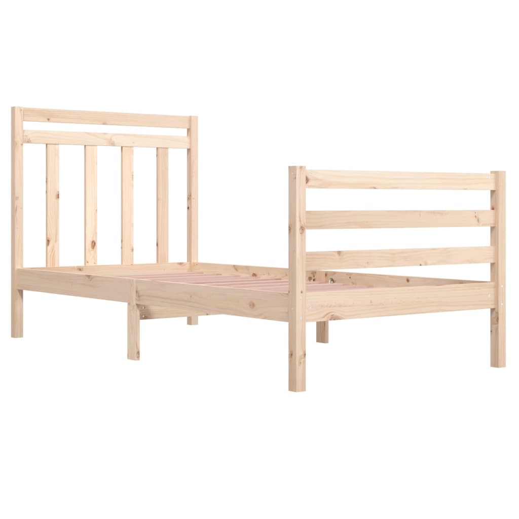 Cadre de lit sans matelas 90x200 cm bois massif