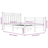 Cadre de lit sans matelas 120x200 cm bois massif