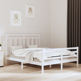 Cadre de lit sans matelas blanc 160x200 cm bois massif