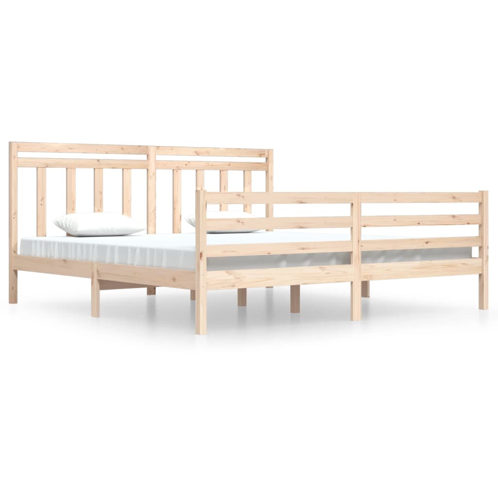 Cadre de lit sans matelas 200x200 cm bois massif