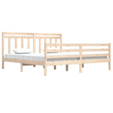 Cadre de lit sans matelas 200x200 cm bois massif