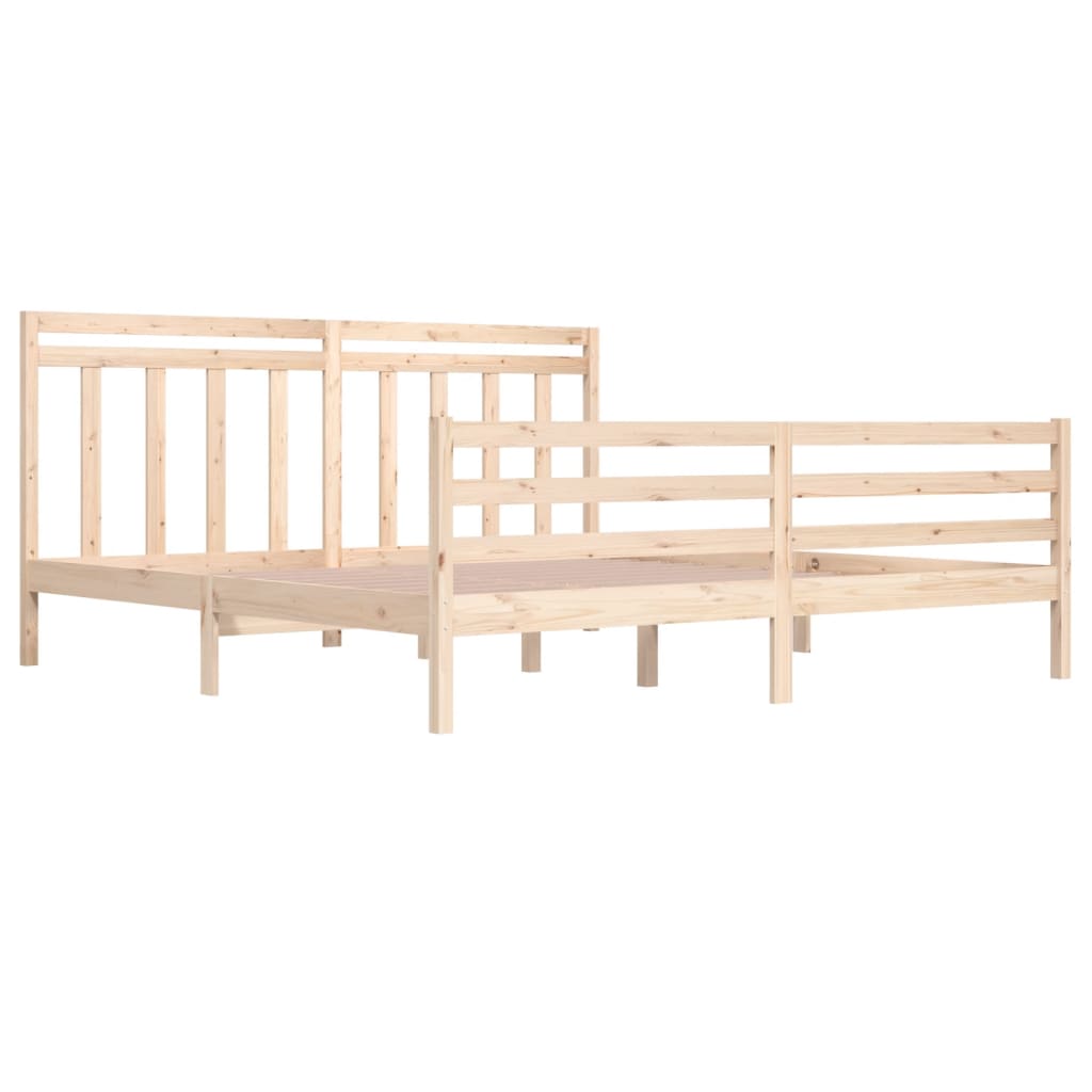 Cadre de lit sans matelas 200x200 cm bois massif