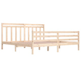 Cadre de lit sans matelas 200x200 cm bois massif