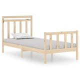 Cadre de lit sans matelas 90x190 cm bois massif