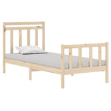 Cadre de lit sans matelas 90x190 cm bois massif