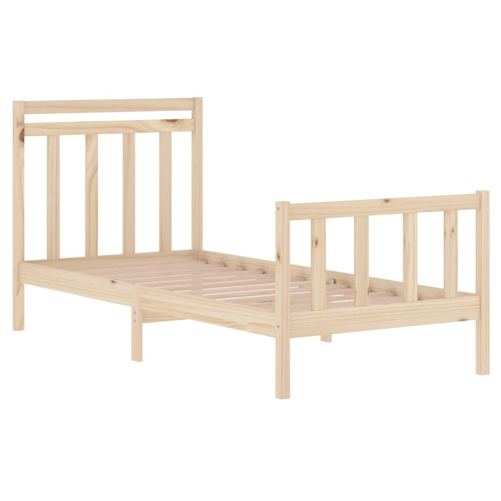 Cadre de lit sans matelas 90x190 cm bois massif