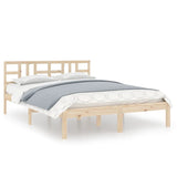 Cadre de lit sans matelas 135x190 cm bois massif